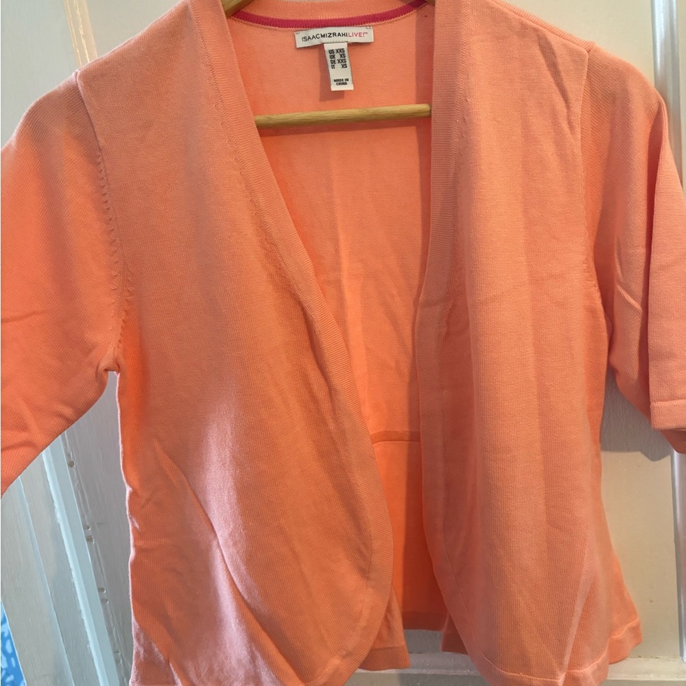 Isaac Mizrahi Coral Open-Front Cardigan